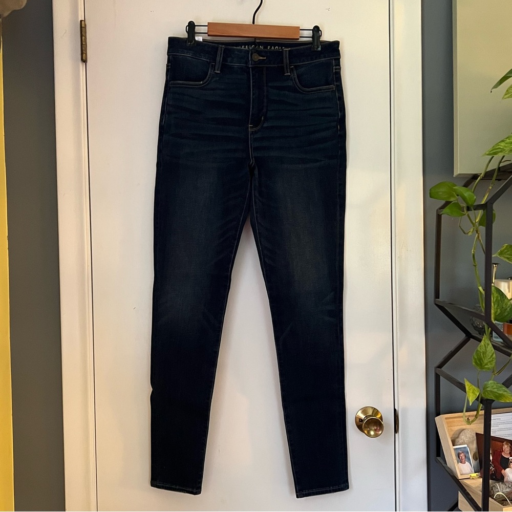 NWOT American Eagle super high rise dark wash jegging